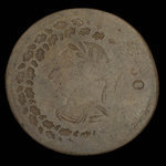 Canada, inconnu, 1/2 penny <br /> 1820