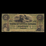 Canada, Bank of Upper Canada (York), 2 dollars <br /> 2 juillet 1859