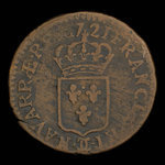 France, Louis XV, 1 liard <br /> 1721