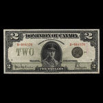 Canada, Dominion du Canada, 2 dollars <br /> 23 juin 1923
