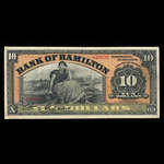 Canada, Bank of Hamilton, 10 dollars <br /> 1 juin 1909