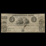 Canada, Agricultural Bank (Toronto), 5 dollars <br /> 16 octobre 1834