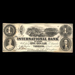 Canada, International Bank of Canada, 1 dollar <br /> 15 septembre 1858