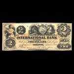 Canada, International Bank of Canada, 2 dollars <br /> 15 septembre 1858