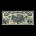 Canada, Imperial Bank of Canada, 5 dollars <br /> 3 janvier 1916