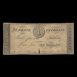 Canada, Cuvillier & Fils, 1 shilling <br /> 10 juillet 1837
