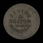 Canada, Devins & Bolton, aucune dénomination <br /> 1867