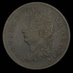 Canada, Province de la Nouvelle-Écosse, 1/2 penny <br /> 1823