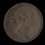 Canada, Province de la Nouvelle-Écosse, 1/2 penny <br /> 1856