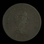 Canada, inconnu, 1/2 penny <br /> 1815