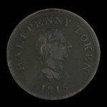 Canada, inconnu, 1/2 penny <br /> 1815