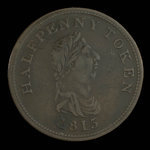 Canada, inconnu, 1/2 penny <br /> 1815