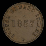 Canada, George Davies, 1/2 penny <br /> 1857