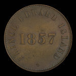 Canada, George Davies, 1/2 penny <br /> 1857