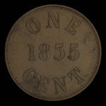 Canada, James Duncan & Co., 1 cent <br /> 1855