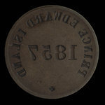 Canada, George Davies, 1/2 penny <br /> 1857