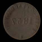 Canada, George Davies, 1/2 penny <br /> 1857