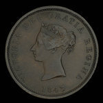 Canada, Province du Nouveau-Brunswick, 1 penny <br /> 1843