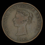 Canada, Province du Nouveau-Brunswick, 1/2 penny <br /> 1843