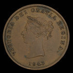 Canada, Province du Nouveau-Brunswick, 1/2 penny <br /> 1843