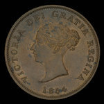 Canada, Province du Nouveau-Brunswick, 1 penny <br /> 1854