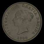 Canada, Province du Nouveau-Brunswick, 1 penny <br /> 1854