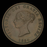 Canada, Province du Nouveau-Brunswick, 1 penny <br /> 1854