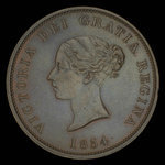 Canada, Province du Nouveau-Brunswick, 1 penny <br /> 1854