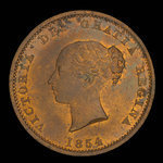 Canada, Province du Nouveau-Brunswick, 1/2 penny <br /> 1854