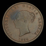 Canada, Province du Nouveau-Brunswick, 1/2 penny <br /> 1854