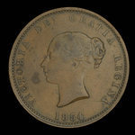Canada, Province du Nouveau-Brunswick, 1/2 penny <br /> 1854