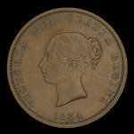 Canada, Province du Nouveau-Brunswick, 1/2 penny <br /> 1854