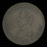 Canada, inconnu, 1/2 penny <br /> 1814