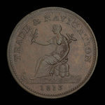 Canada, inconnu, 1 penny <br /> 1813
