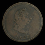 Canada, inconnu, 1/2 penny <br /> 1820