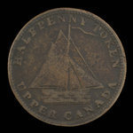 Canada, inconnu, 1/2 penny <br /> 1821