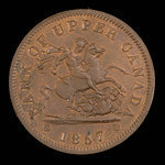 Canada, Bank of Upper Canada (York), 1 penny <br /> 1857