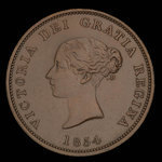 Canada, Province du Nouveau-Brunswick, 1 penny <br /> 1854