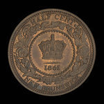 Canada, Victoria, 1/2 cent <br /> 1861