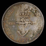 Grande-Bretagne, George IV, 1/8 dollar <br /> 1822