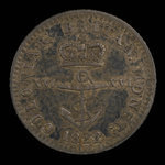 Grande-Bretagne, George IV, 1/16 dollar <br /> 1822