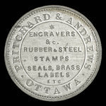 Canada, Pritchard & Andrews, aucune dénomination <br /> 1895