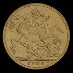 Canada, Édouard VII, 1 souverain <br /> 1908