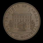 Canada, Banque de Montréal, 1 penny <br /> 1842