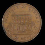 Canada, Banque de Montréal, 1 penny <br /> 1842