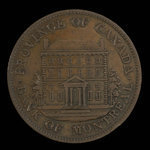 Canada, Banque de Montréal, 1/2 penny <br /> 1844