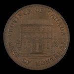 Canada, Banque de Montréal, 1/2 penny <br /> 1844