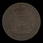 Canada, Banque de Montréal, 1/2 penny <br /> 1844