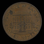 Canada, Banque de Montréal, 1/2 penny <br /> 1844