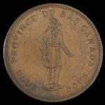 Canada, Banque de la Cité, 1 penny <br /> 1837